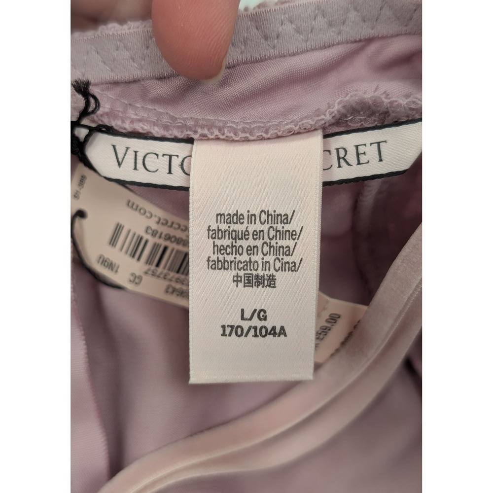 Victoria's Secret Pink Lace Lace-Up Slip Dress Nightgown L NWT - Picture 6 of 10
